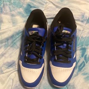 Reebok blue, black and white